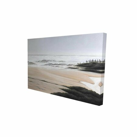 FONDO 12 x 18 in. Cloudy At The Beach-Print on Canvas FO2789085